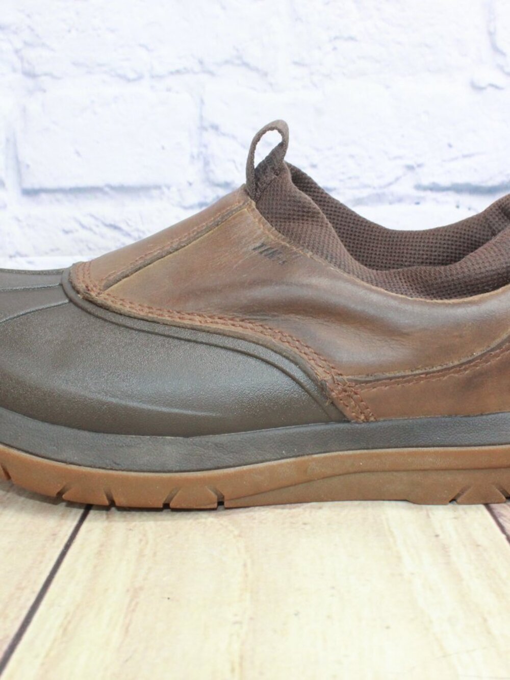 LL Bean Brown Leather Women's Storm Chaser 5 All-weather Slip-Ons Size 8 M